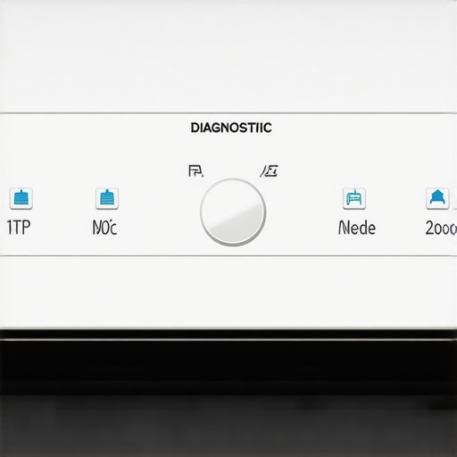 Dishwasher control panel showing error codes for troubleshooting