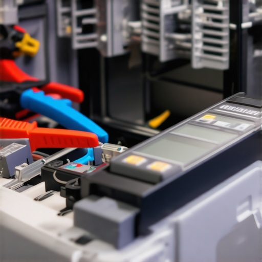 Expert using diagnostic tools on dishwasher