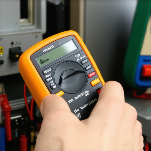 Essential Tools for Dishwasher Maintenance Person testing dishwasher component with a digital multimeter in a workshop setting