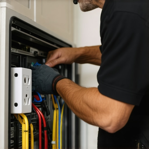 Proper Dishwasher Power Setup Electrician wiring a dedicated 20-amp circuit for a smart dishwasher