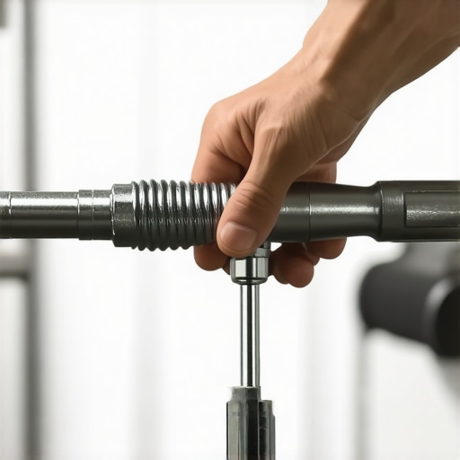 A technician tightening a dishwasher's inlet valve connection with a torque wrench, emphasizing secure fittings.