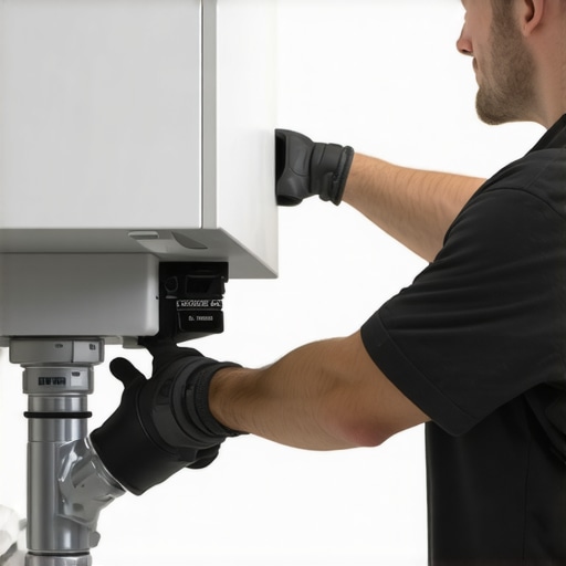Installer securing dishwasher drain hose with a high loop bracket under the sink