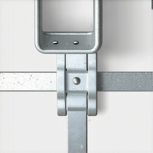 Close-up of zinc brackets supporting dishwasher hoses and drain lines during installation.