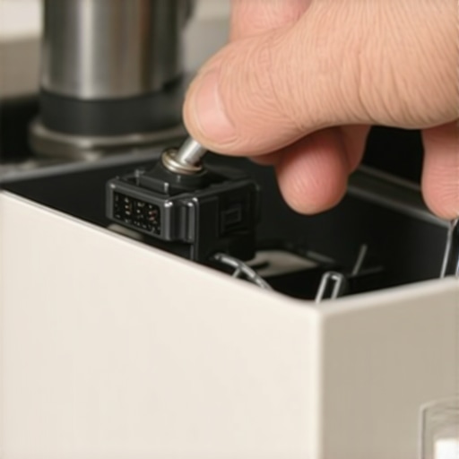 Technician replacing the drain solenoid in a dishwasher