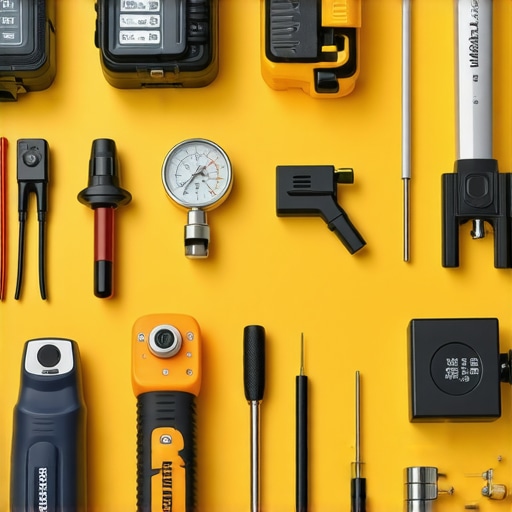 Various tools such as wrenches, multimeter, and pliers arranged on a workbench for appliance repair and maintenance.