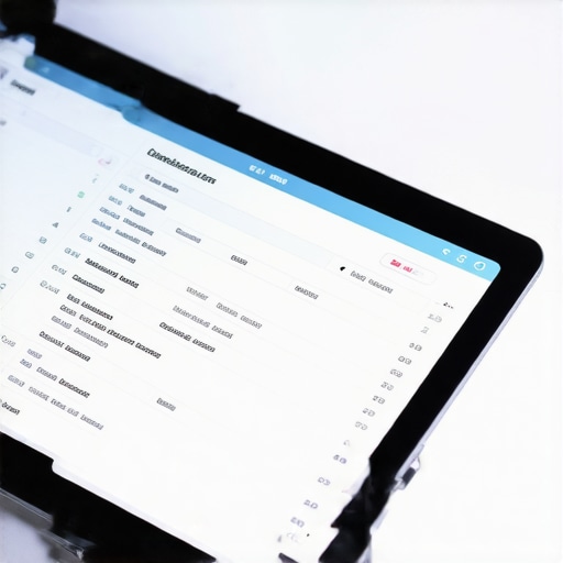 Laptop screen displaying a detailed dishwasher maintenance record with dates and parts replaced.