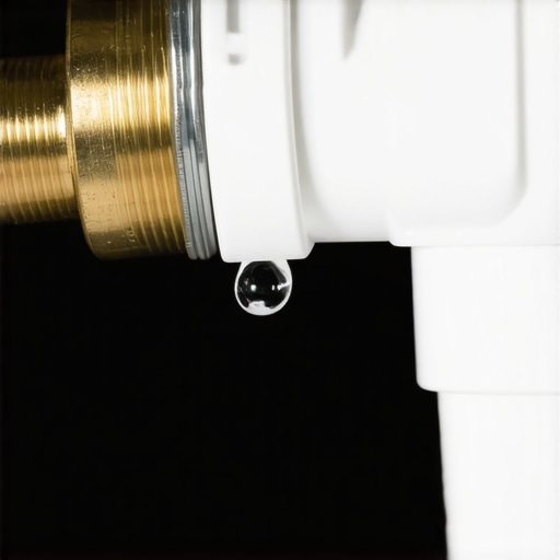 A worn brass elbow fitting leaking on a dishwasher valve Close-up of a recycled brass fitting causing a leak on a new dishwasher water valve