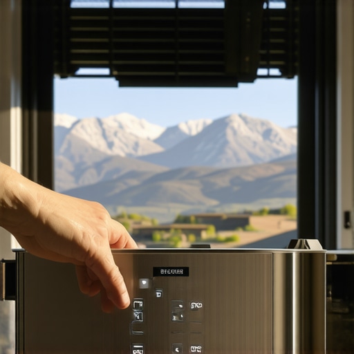 Hands entering dishwasher service mode for altitude calibration