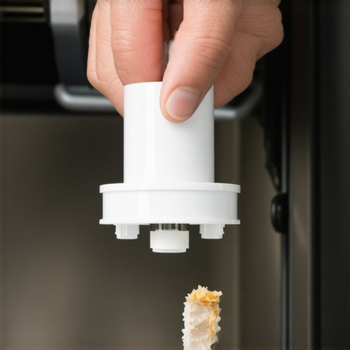 A hand inspecting a stuck dishwasher float switch to fix a continuous draining issue.