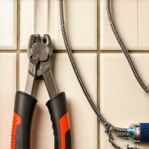 Professional dishwasher repair tools including Torx driver and braided hose
