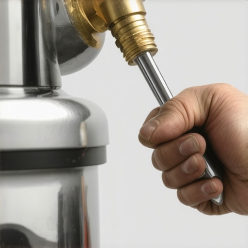 High-Quality Brass Elbow Joint Installation Plumber installing a solid brass elbow joint on a dishwasher inlet valve