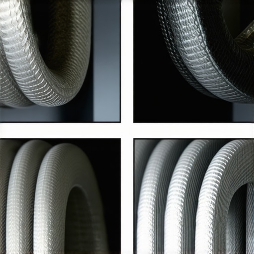 Comparison of a leaking universal dishwasher hose and a high-quality factory replacement part showing seal differences.