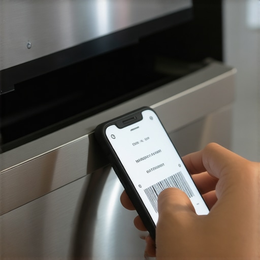 Locating the Hidden Dishwasher Model Number A person using a phone light to find the dishwasher's model number on the inner door frame.
