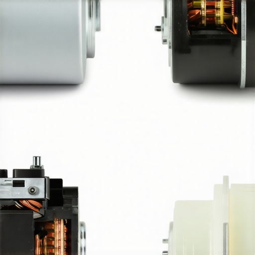 Close-up comparing the build quality of a genuine dishwasher motor and a cheap off-brand alternative.