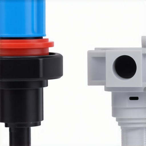 A side-by-side comparison of a genuine manufacturer water inlet valve and a low-quality generic replacement part.