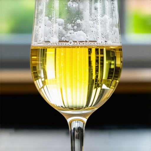 Permanent Glass Etching from Soft Water A cloudy wine glass showing damage from a dishwasher's aggressive cleaning cycle and soft water.