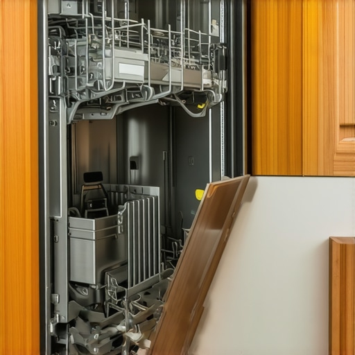 Installing a high-quality stainless steel dishwasher tub in a modern kitchen.