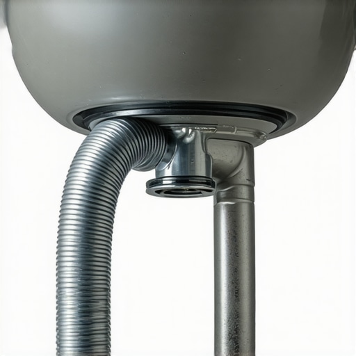 Dishwasher drain hose with a high loop under the sink to prevent backflow