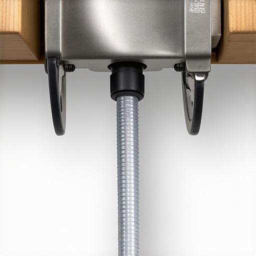 A high loop dishwasher drain hose installation under a kitchen counter