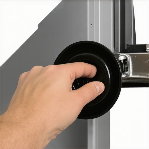 Close-up of a DIY dishwasher gasket installation showing the press and tuck method.