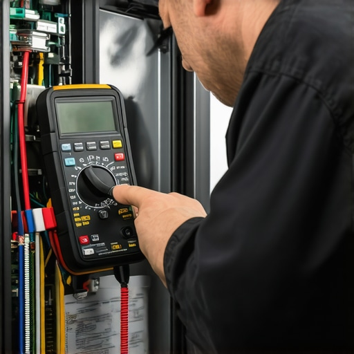 Testing Dishwasher Control Board Electronics An expert technician testing the electrical continuity of an OEM dishwasher control board to ensure proper installation.