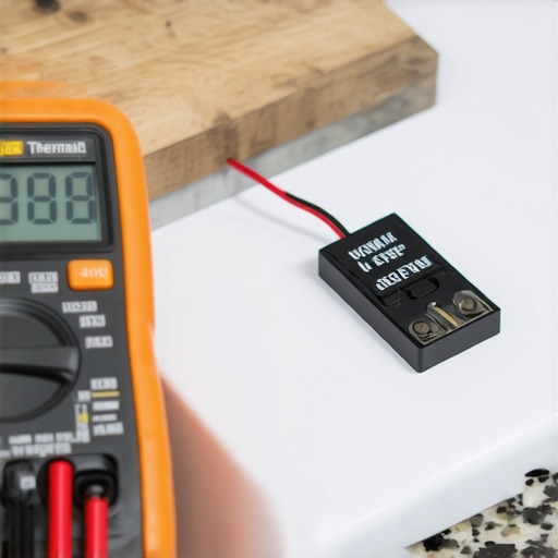 Testing a dishwasher thermal fuse with a multimeter A technician using a multimeter to check a dishwasher fuse for continuity.