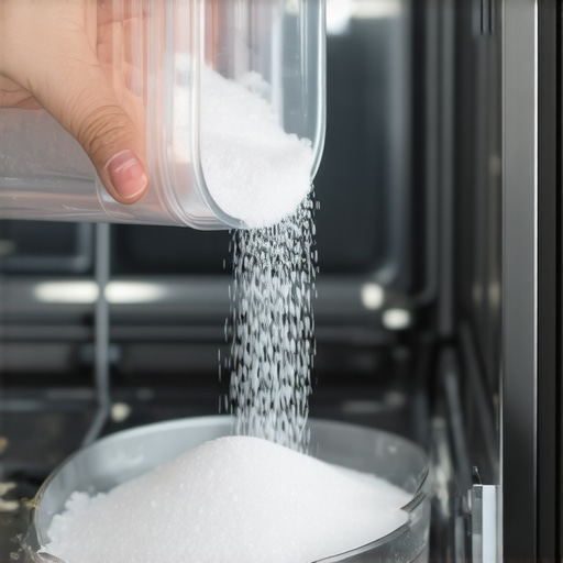 Step-by-step guide showing how to fill both the main and pre-wash detergent compartments with powder.