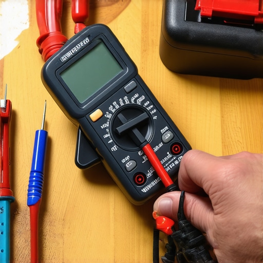Using a Multimeter for Dishwasher Diagnostic Checks A technician using a digital multimeter to test the continuity of a dishwasher thermal fuse.